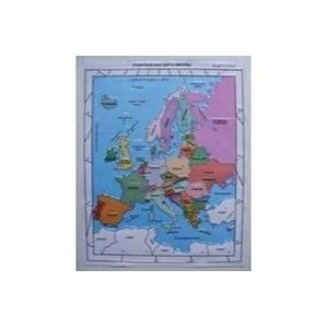 Политическая административная карта Европы с краткой справкой о странах