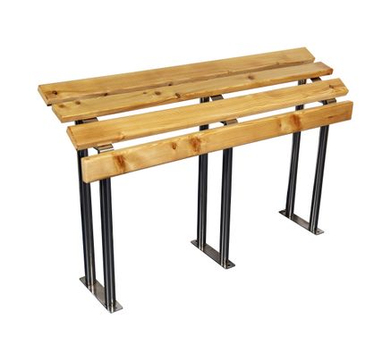 Скамья для инвалидов с деревянными рейками