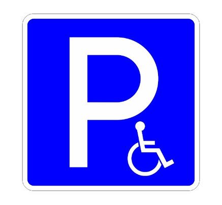 Дорожный знак 6.4.17д  Парковка для инвалидов. Полный комплект для установки