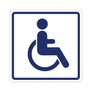 Плоскостной знак Доступность для инвалидов на креслах-колясках 200х200 синий на белом