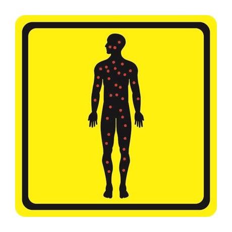 Тактильная пиктограмма Б34 Дерматолог 200x200 из акрила