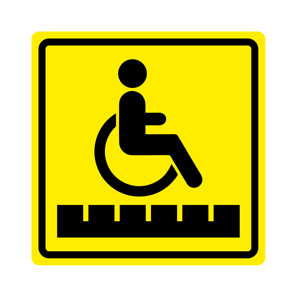 Плоскостной знак Неровная поверхность 100х100