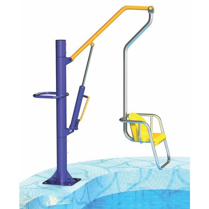 Гидравлический подъемник-лифт для бассейна с низким бортом