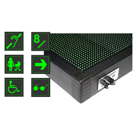 Световой маяк для инвалидов 370х210. Зеленый цвет