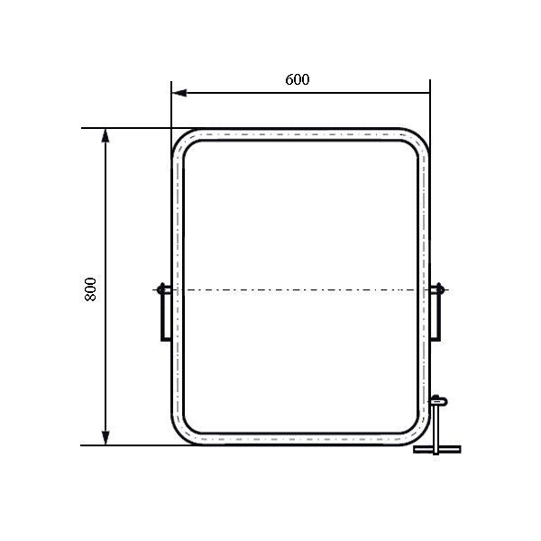 Зеркало настенное поворотное для инвалидов 600х800