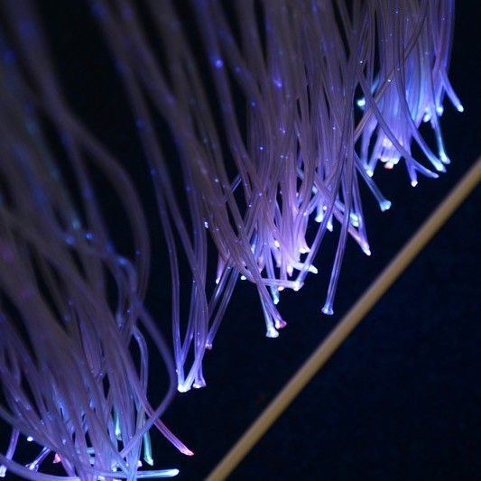 Зеркальное панно с фиброоптическими нитями Разноцветный дождь