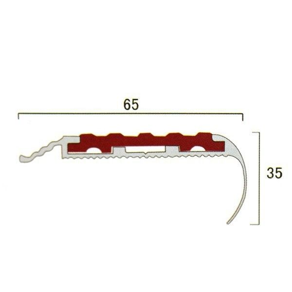 Накладка на ступени HS-D65 угловая противоскользящая