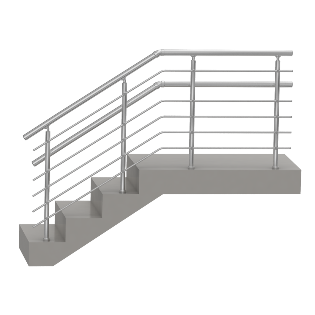 Перила двойные для лестницы высотой 1200 мм