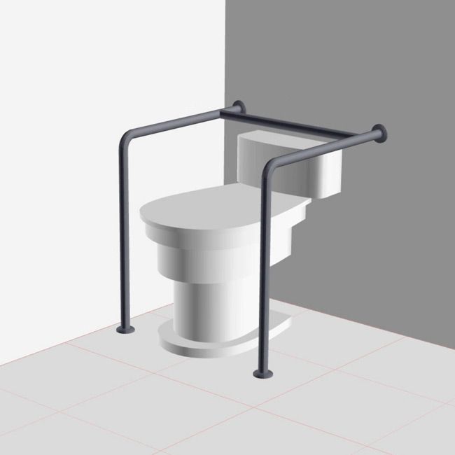 Поручень напольно-настенный для унитаза