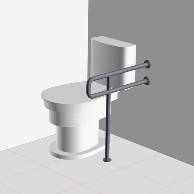 Поручень напольно-настенный из нержавеющей стали