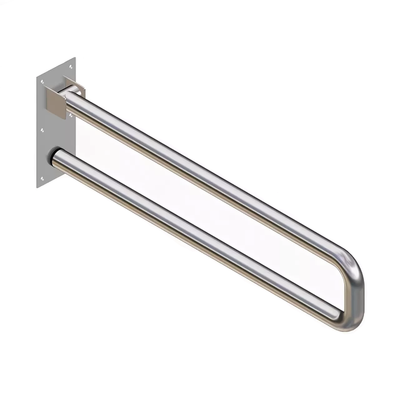 Поручень для унитаза откидной из нержавеющей стали. L-840 мм