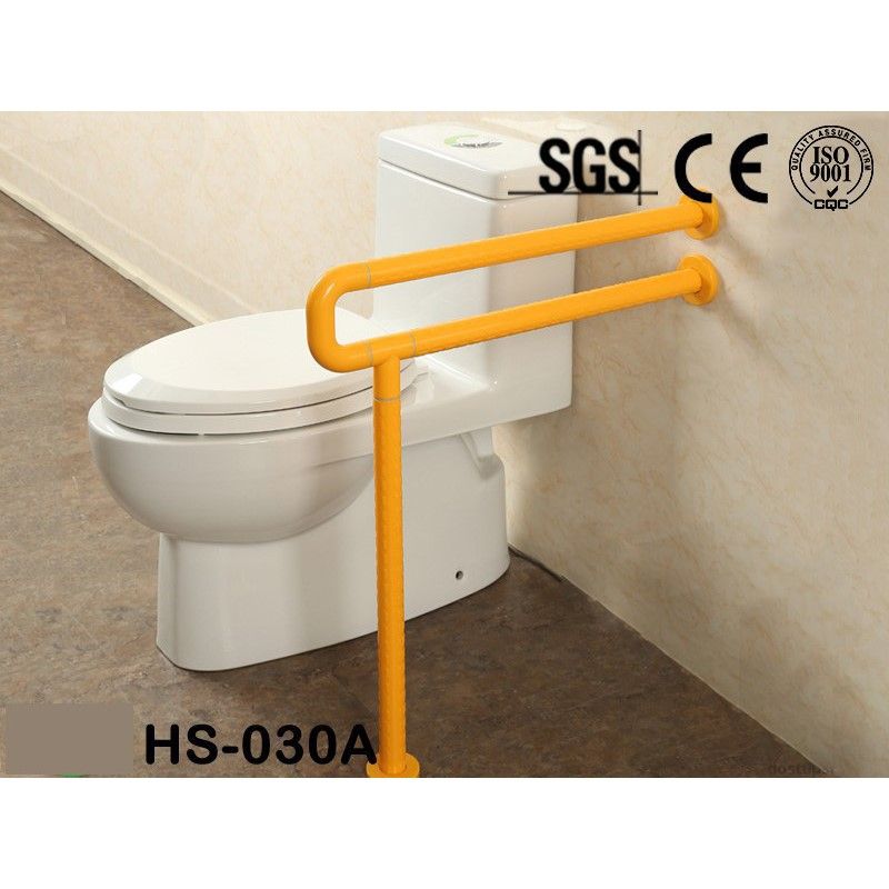 Поручень HS-030 белый U-образный для туалетов с креплением к полу