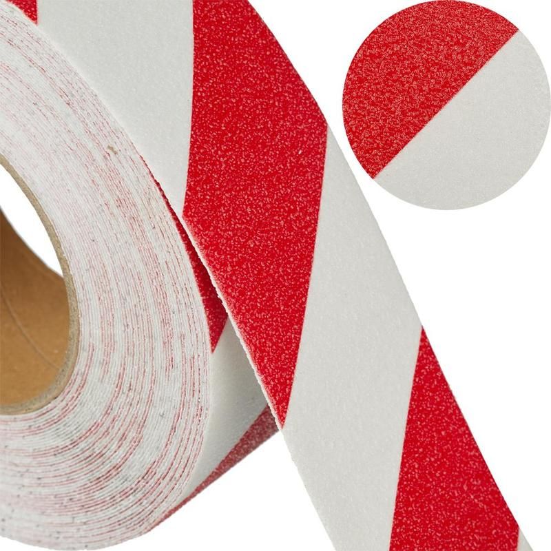 Противоскользящая лента 25 мм/17 м красно-белая