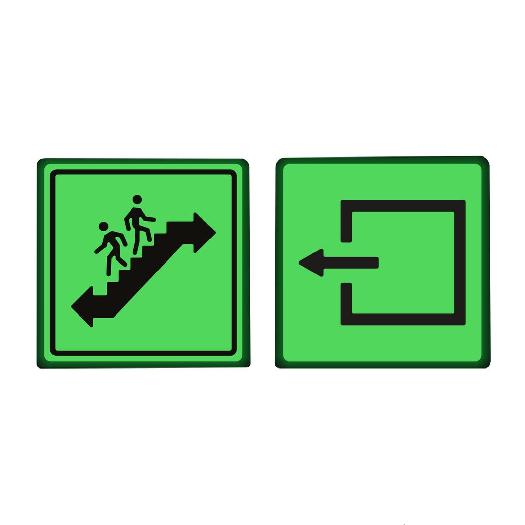 Светонакопительная тактильная пиктограмма 150х150 из ПВХ