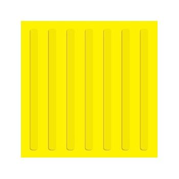 Тактильная плитка Полиуретан "Продольный риф" 500х500