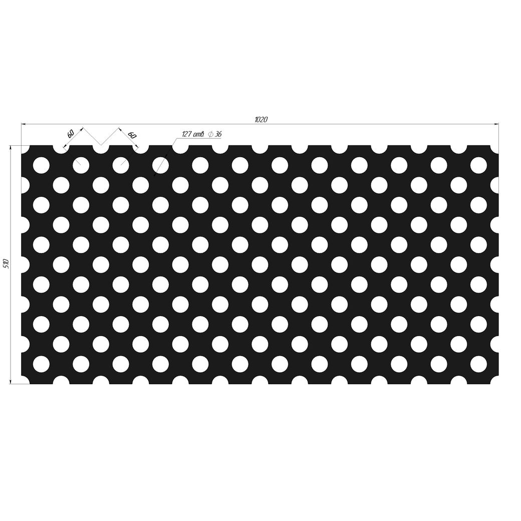 Трафарет под конус-клей 510*1020 мм (для обозначения непреодолимого препятствия: тупик, обрыв...)