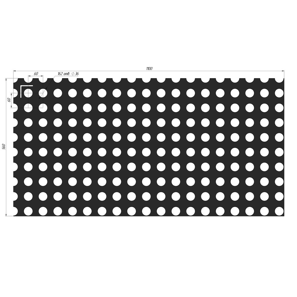 Трафарет под конус-клей 560*1100 мм (для обозначения преодолимого препятствия: лестница, дверь...)