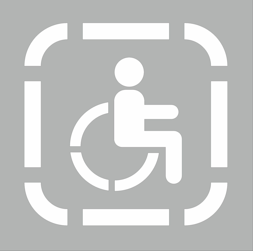 Трафарет для нанесения мест парковки для МГН 800х800мм