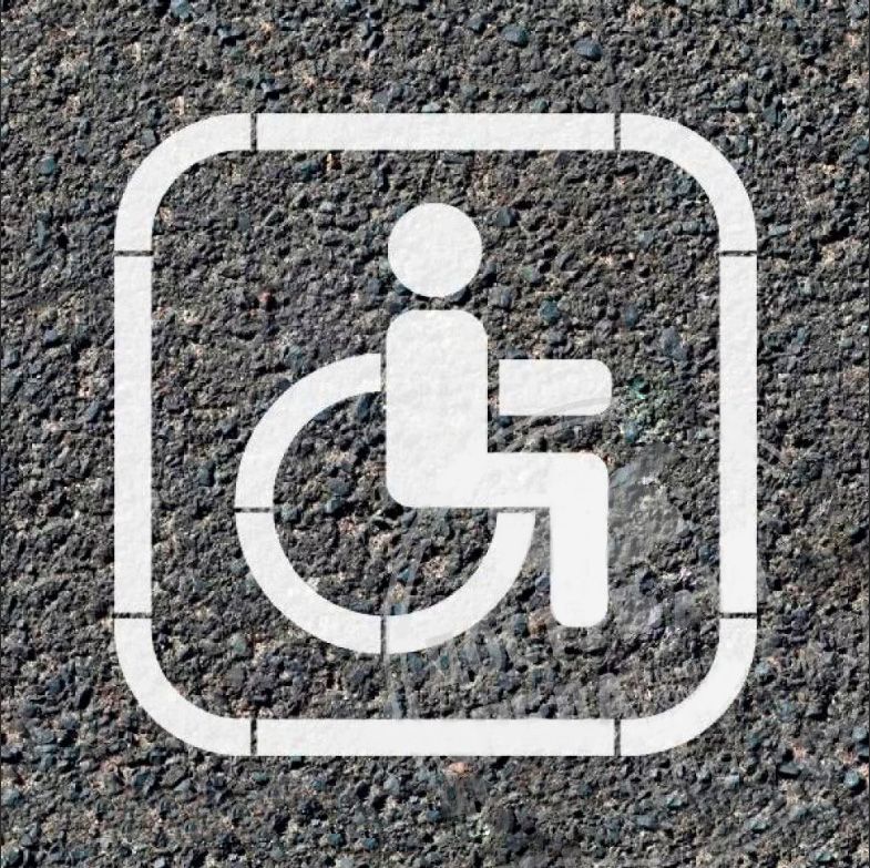 Трафарет для нанесения мест парковки для МГН 800х800мм