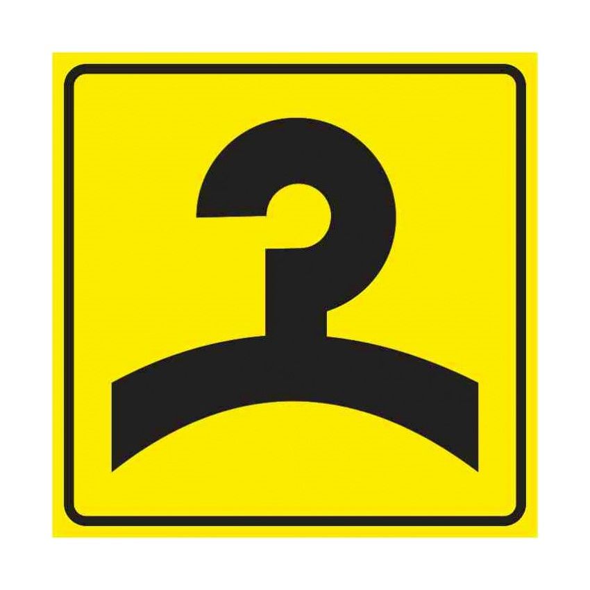 Тактильная пиктограмма С04 Гардероб 150x150 из ПВХ