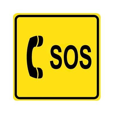 Тактильная пиктограмма Ш17 Вызов помощи 150x150 из акрила