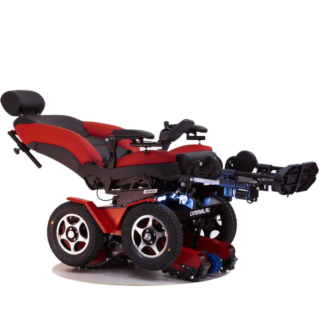 Кресло-коляска с электроприводом вездеходная ступенькоходная Caterwil GTS 4WD Lux