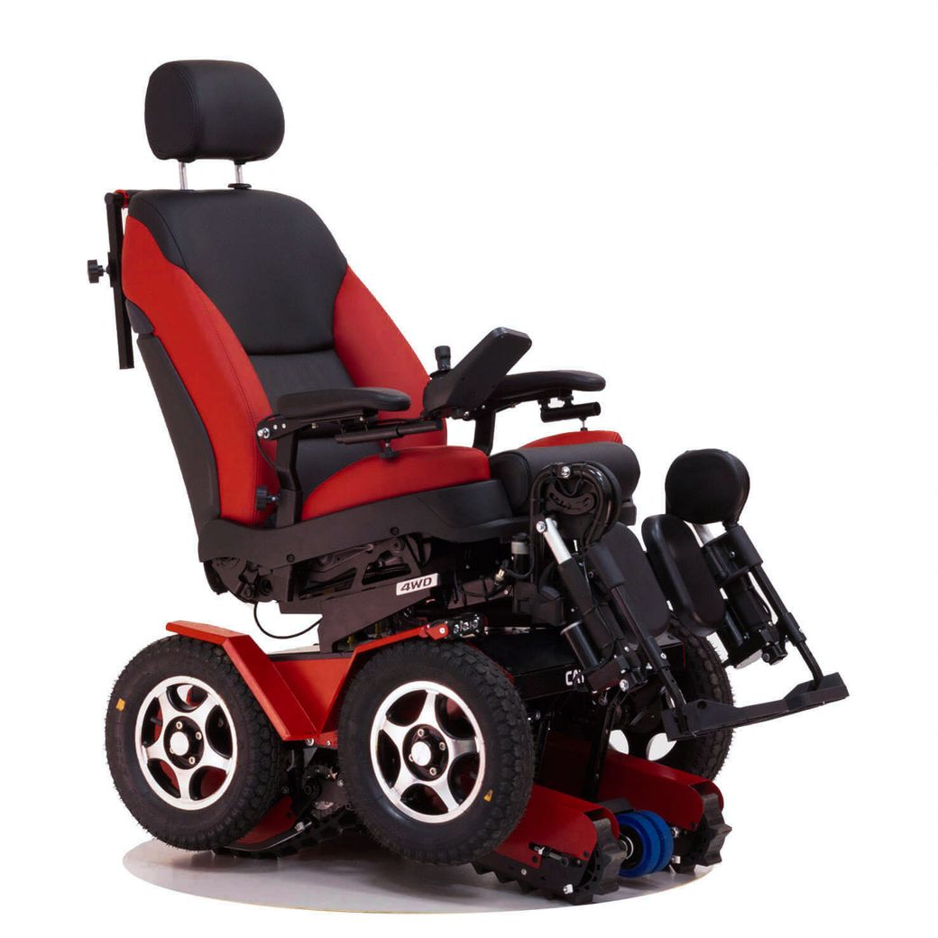 Кресло-коляска с электроприводом вездеходная ступенькоходная Caterwil GTS 4WD Lux
