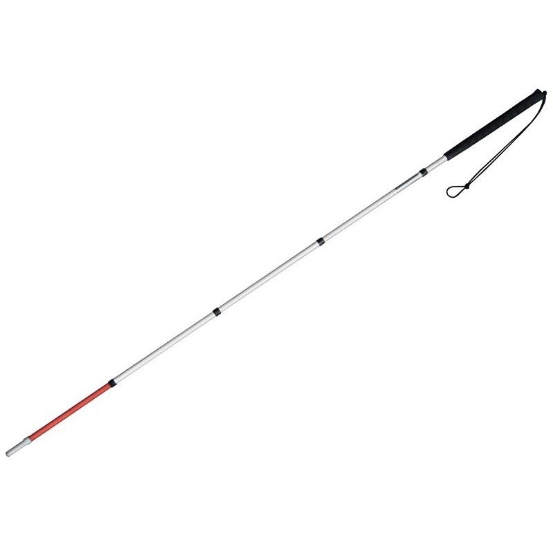 Складная ориентирующая (белая) трость, алюминиевая с рукоятью "Турист"