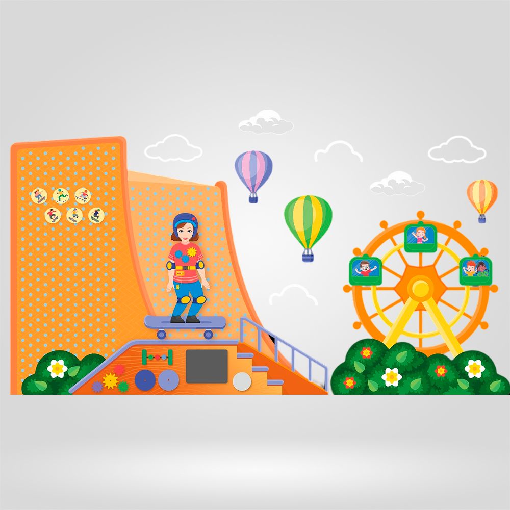 Декоративно-развивающая панель Скейт-парк