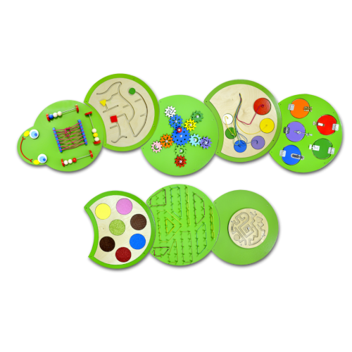 Тактильно-развивающая панель Гусеница Жужа