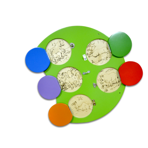 Тактильно-развивающая панель Гусеница Жужа