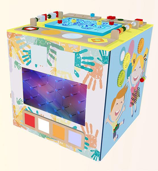 Напольный/Настольный интерактивный Бизикуб 21,5" (4 касания)