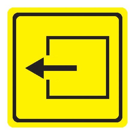 Тактильная пиктограмма СП10 Выход из помещения 150x150 из ПВХ