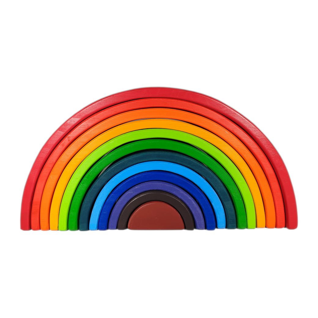 Разноцветный деревянный конструктор Радуга