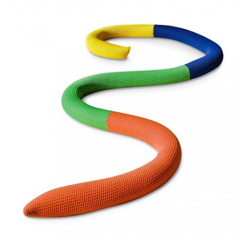 Тактильная змейка с песком