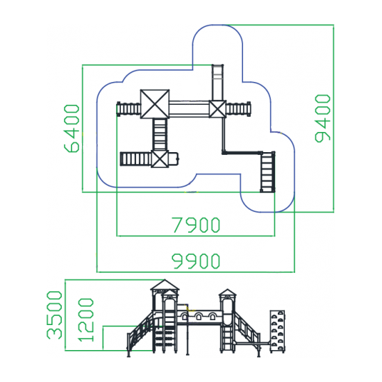 Игровой комплекс "Спортивный городок тип-5"