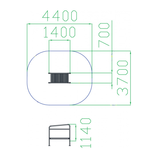 Уличная беговая дорожка для детей с ОВ