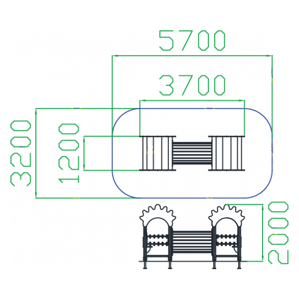 Беседка с тоннелем