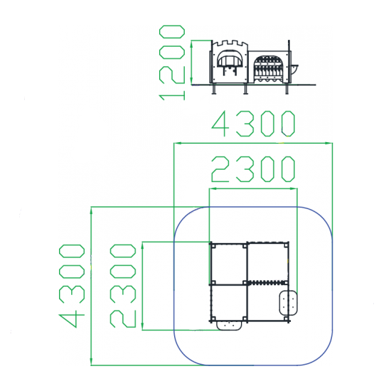 Лабиринт "Крепость" 4 секции мини