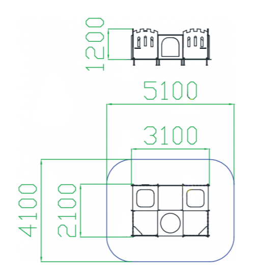 Лабиринт "Крепость" 6 секций