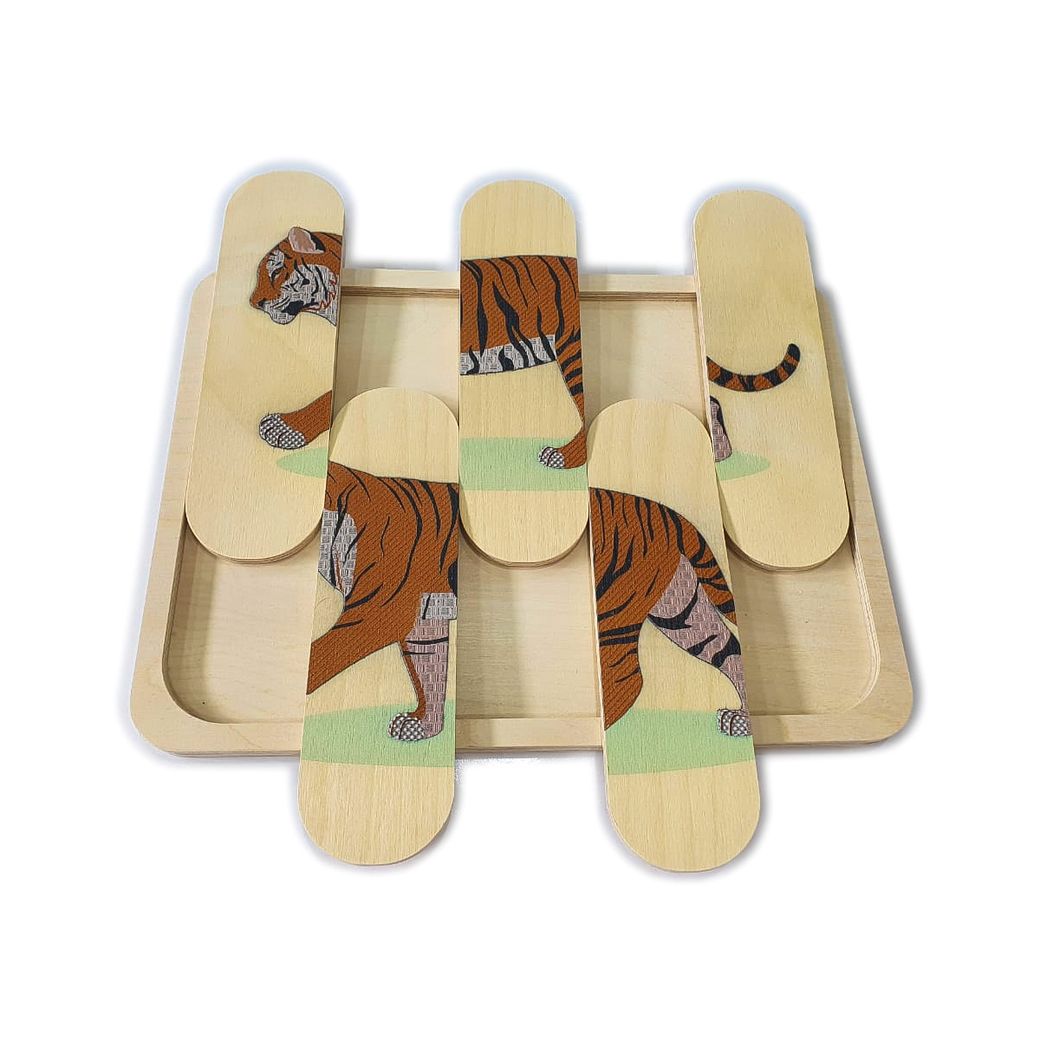 Тактильный пазл Тигр для слабовидящих