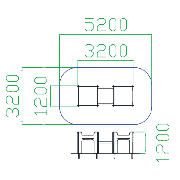 Песочница двойная для детей с ОВ