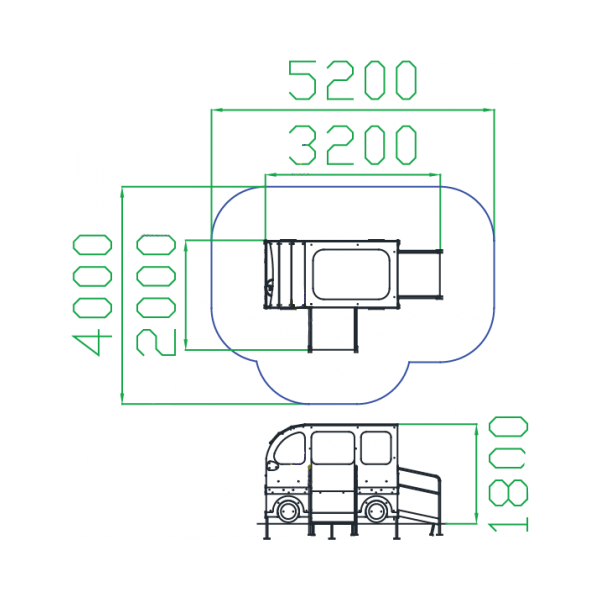 Игровой комплекс "Автобус" для детей с ОВ