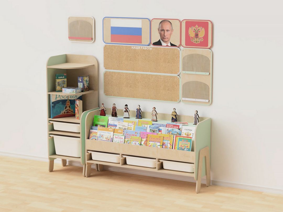 Средний уголок патриотического воспитания в группе ДОУ - Родина моя