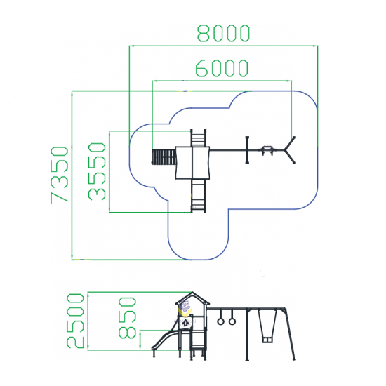 Игровой комплекс "Спортивный городок тип-4"