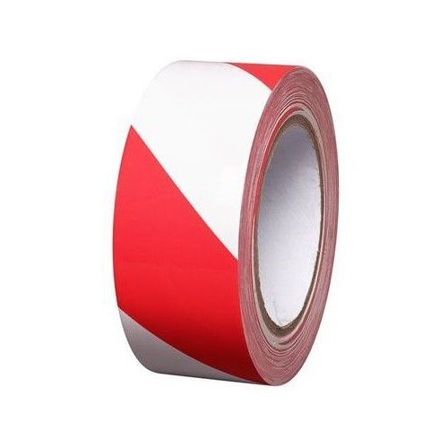 Контрастная лента 25мм/17м красно-белая