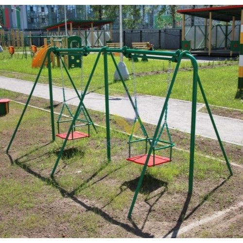 Качели простые двойная рама