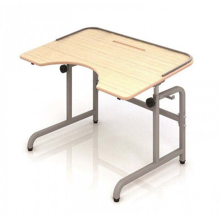 Парта для инвалидов CH-37.02.01 с вырезом, регулировкой угла наклона столешницы и высоты