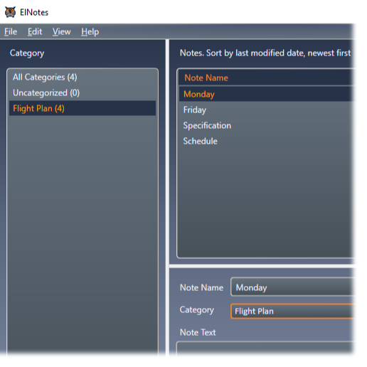Программное обеспечение для создания, хранения и управления текстовыми и голосовыми заметками ElNotes