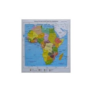 Политическая административная карта Африки с краткой справкой о странах